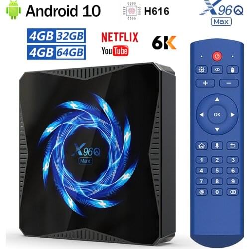 Smart TV Box X96Q MAX Android 10.0 Allwinner H616 4GB RAM 32GB 64GB ROM 6K HD Media Player 2.4G 5G WiFi Bluetooth Set top box