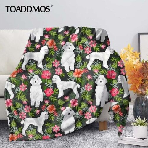 TOADDMOS Cute Dog/Cat Floral Design Fleece Blanket for Kids Adults Soft Thin Quilt Sofa Nap Warm Blanket Premium Home Bedding