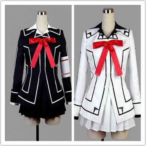 Vampire KnightCross White or Black Womens Cosplay Costume Yuki Dress uniform