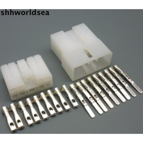 Worldgolden 5/30/100sets 3.0mm kit plastic female male car audio socket 9p connector