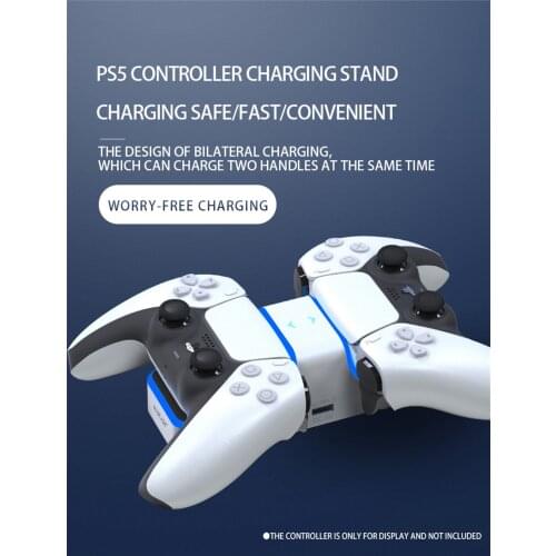 For PS5 Controller Charger Dual USB Fast Charging Dock Station Stand with USB A Ouput for PlayStation 5 DualSense Accessories#g3