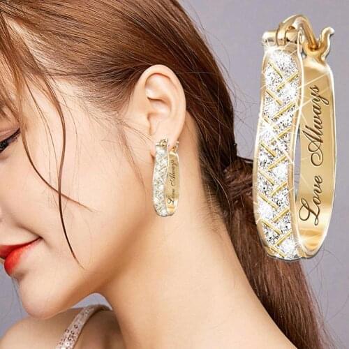 Women Fashion Faux Crystal Cubic Zirconia Alloy Earrings Party Jewelry Gift earrings for women сережки 2020 новинка