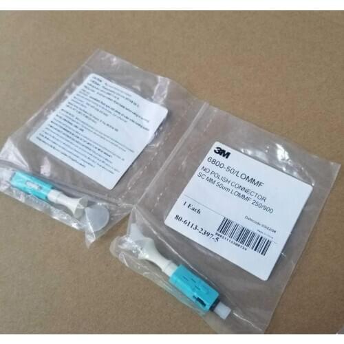 100PCS 3M 6800-50/LOMMF No Polish Fiber Optic Fast Connector SC MM 50μm LOMMF 250/900 quick connector
