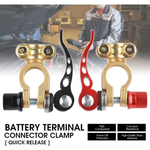2 Pcs 12v 24v Car Battery Terminal Wire Cable Clamp Terminal Quick Disconnect Shut-off Connectors For Car Auto Accessories
