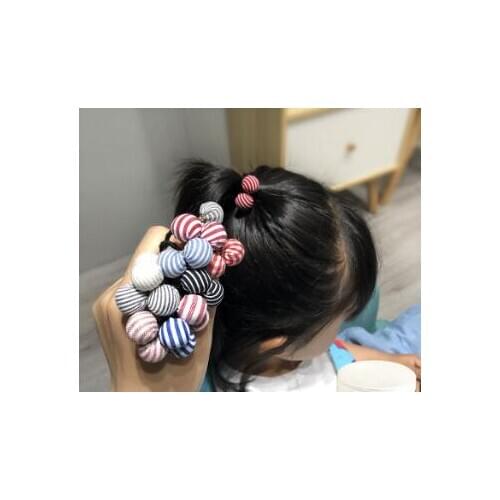 300pcs/lot DIY Multi Grids Fabrics Hair Band High Resilience Stripe Rubber Bands Hair Styling Tools Accessories HA817