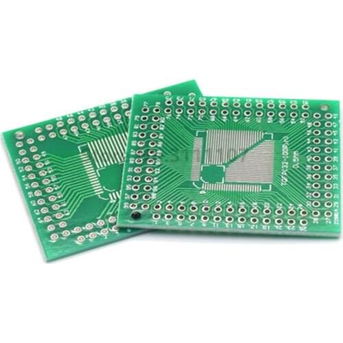 5PCS/Lot QFP TQFP LQFP FQFP 32 44 64 80 100 LQF SMD Turn to DIP Adapter PCB Board Converter Plate 0.5/0.8 mm IC adapter Socket