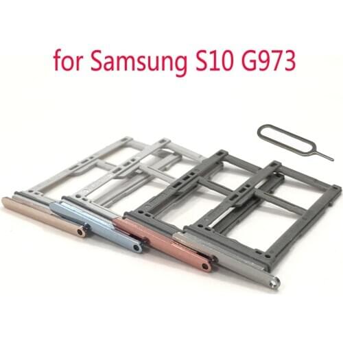 Phone SIM Card Tray Adapter For Samsung Galaxy S10 G973F G973 G973N G973U G973W G973D Original Housing New Micro SD Card Holder