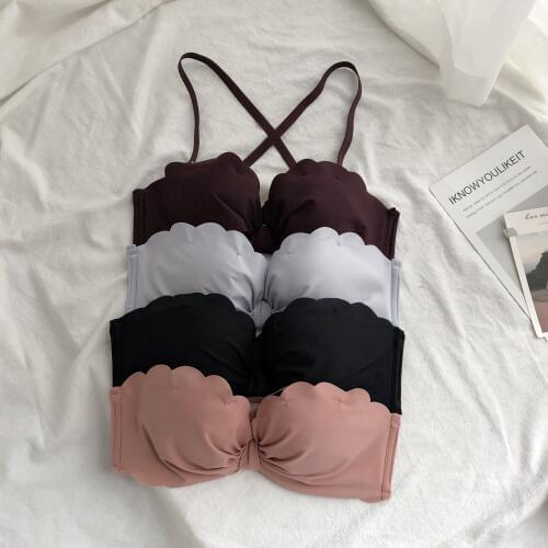 Seamless Wire Free small breast bra Summer Breathable Sexy Lingerie Invisible wedding Bra one piece double size push up bra