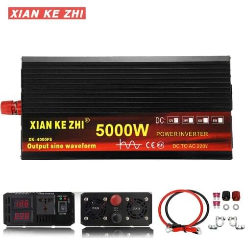 Pure Sine Wave Inverter DC 12v 24v AC 110v 220v Power 2000W 3000W 4000W 5000W Car Inverter Converte WITH LED Display