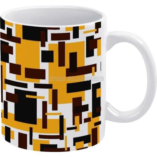 Coffee Mugs Custom Cup Personalized Mug Tea Cup Hot Drink Cup Creative Drinkware Gifts Jean Metzinger Art Painting Squares Squa