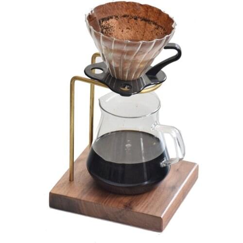 Coffee Dripper Stand Coffee Filter Holder Wooden Base for Home Kitchen
