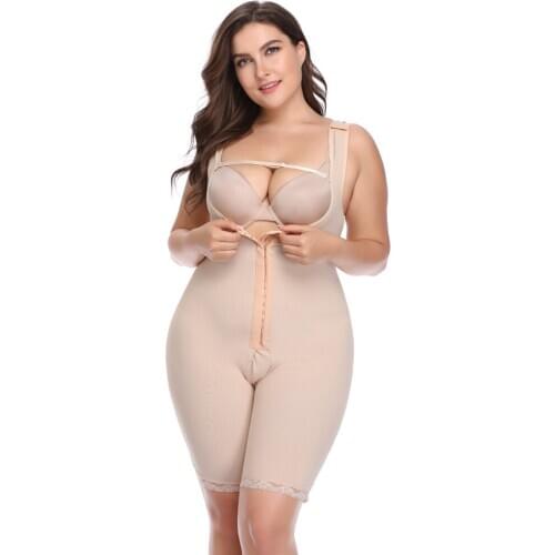 Womens Full Body Shaper Waist Trainer Zipper Corset Shapewear Butt Lifter Tummy Shaper Panties Plus Up Modeling Strap Bodysuit