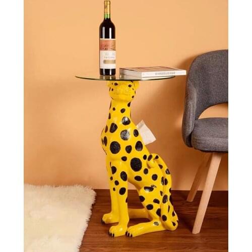 Home Decor Creative Pets Leopard Statue Landing Home Living Room Decoration Side Table Simple Modern Bedroom Ornament Sculpture