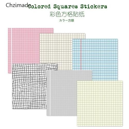 Lychee Life High Quality Square Vellum Paper Stickers For Diy Photo Albums Card Making Scrapbooking Happy Planner