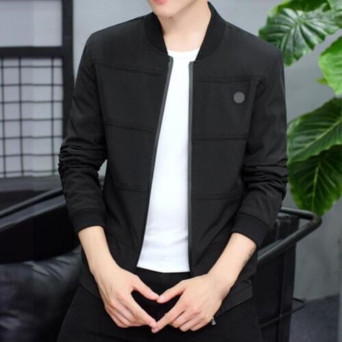 Casual Men Coats Autumn Winter Long Sleeve Zipper Coat Pilot Bomber Varsity Jacket куртка 2021