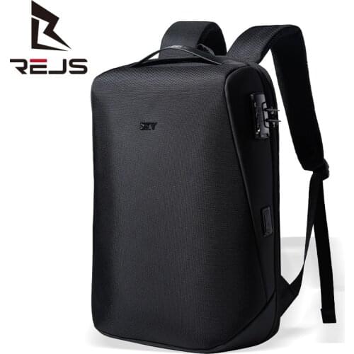REJS LANGT Anti-Theft Backpack Men Fit 15.6 Inch Laptop Backpacks with Charging USB Waterproof Business Travel Daypack Bag