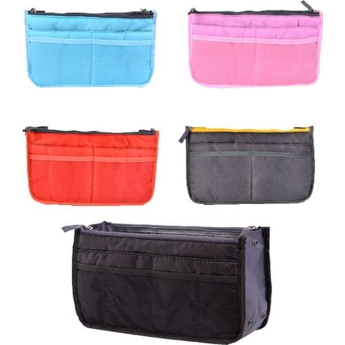 Wholesale 5 Colors Oxford Cosmetic Storage Bag Jewelry Organizer Pouch Dual Usage Travel Carry Pouch 5Pcs/lot