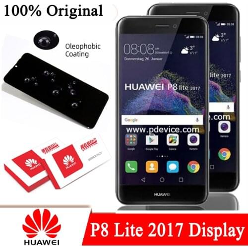 Original 5.2'' Display with Frame for Huawei P8 Lite 2017 LCD Touch Screen Digitizer P9 Lite 2017 PRA-LA1 PRA-LX1 Repair Parts