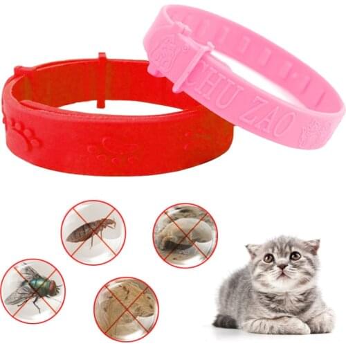 Pet Dog Cat Collar Anti Flea Mite Lice Insecticide Mosquito Outdoor Adjustable Pet Collar cat Accessories Long-term Protection