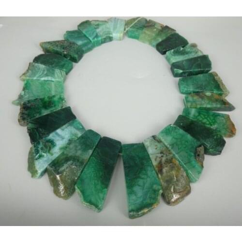 Druzy Slice Necklace Point Pendant, 2017 Women Green Finding Accessories Super Popularity European Fashion Jewelry