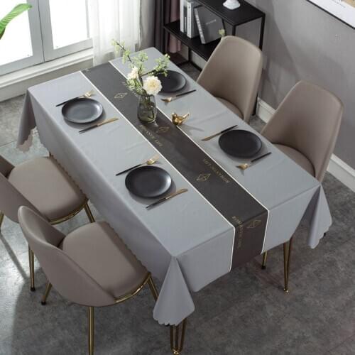 Dustproof Table Cloth Decoration Cricheted Table Cover PVC Leather Diamond Dining Tablecloths Banquet Furniture Waterproof Cover