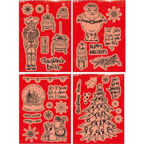 Christmas stamp /background Transparent Clear Silicone Stamp/Seal for DIY scrapbooking/photo album Decorative clear stamp M1304