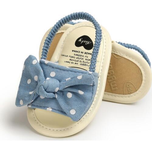 Polka Dot Sandals Baby Girls Shoes Fashion Newborn Bow Baby Girl Sandals Cotton Princess Sandals Baby Girl Shoes