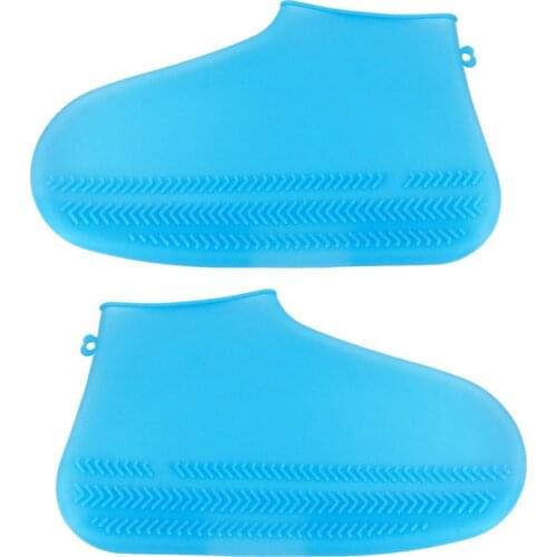 Silicone Waterproof Shoe Cover Outdoor Rainproof Hiking Skid-proof Shoe Covers Portable Transparent Shoe Cover