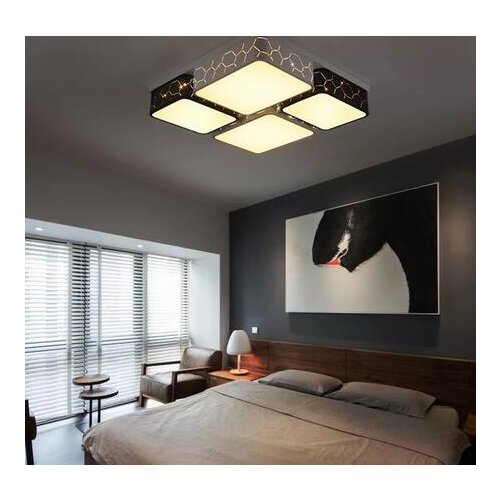 Modern led ceiling lamp living room lamp Bedroom remote control lamp rectangular restaurant lamp warm modern minimalist fashion
