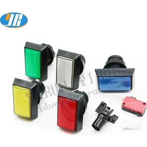 2 pcs 50*33mm Gaminator Push Button Illuminated Rectangle Push Button arcade push buttons