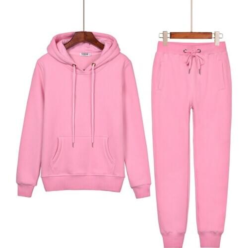 2021 Spring Hedging Womens Sweater Thin Casual Sports Suit Natal Year Big Red Two-piece Plus Velvet Hoodie