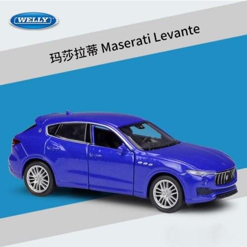 WELLY Diecast 1:36 Scale Car Simulator Model Car Maserati Levante SUV Metal Pull Back Car Alloy Toy Car For Kids Gift Collection
