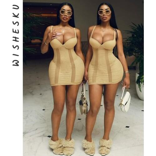 WISHESKU Sleeveless Summer Dresses