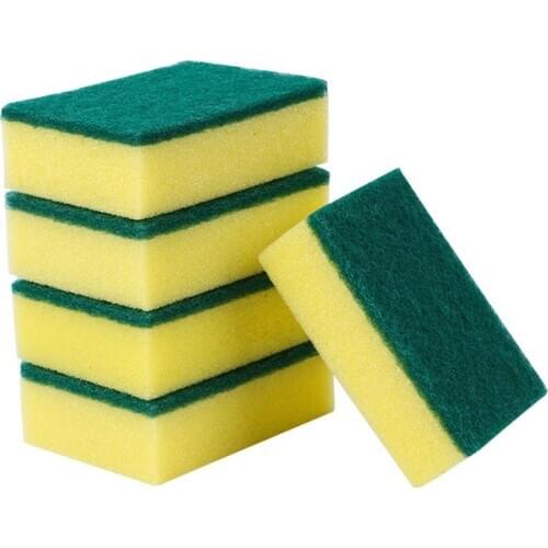 1-10 Pcs Dishwashing Sponge Kitchen Emery Clean Rub Pot Rust Focal Stains Sponge Removing Kit Cleaning Brush Sponges