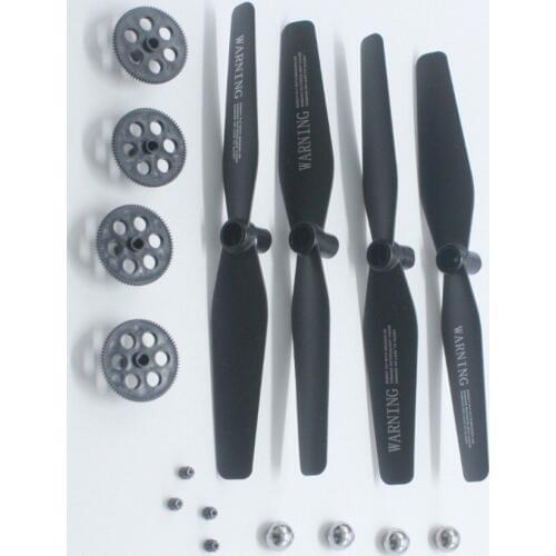 16PCS Spare Part Kit Propeller Big Gear Motor Gear Blade Cover for VISUO XS816 XS809 XS809W XS809HW Foldable Drone