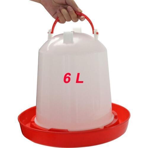 2 sets 6L Chicken Pheasant Feeding Water Drinking Bucket Quality Chickens, ducks and quail dove Bird Feeder Drinking equipment