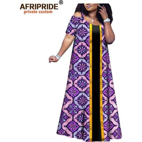 2020 african print dresses for women danshiki clothes african clothing vestidos ankara fabric wax batik AFRIPRIDE A1925022
