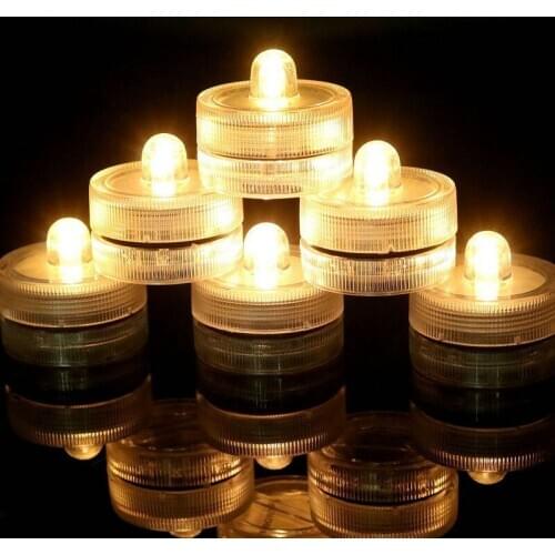 480pcs submersible 1 LED tea light Floral Floralyte lamp Wedding party Centerpiece Decor Eiffel tower Candle Vase Tealight-white