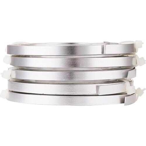 5Rolls Flat Aluminum Wire Bezel Strip Wire for Cabochons Jewelry Making DIY Silver Golden PeachPuff 3x1mm 5x1mm about 2m/roll