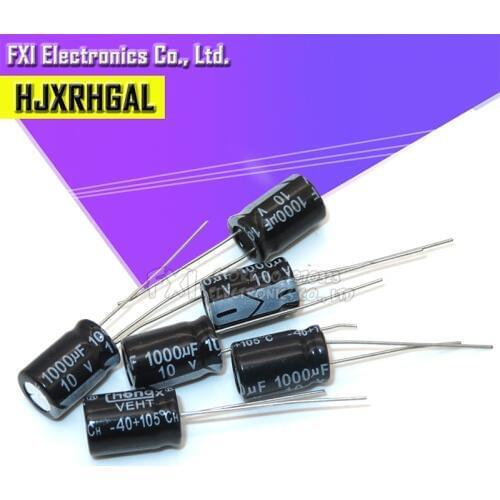 50PCS 10V1000UF 8*12mm 1000UF 10V 8*12 Electrolytic capacitor New original