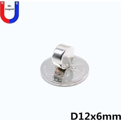 50pcs 12mm x 6mm Strong Round Cylinder Magnets 12x6 Rare Earth Neodymium magnet NEW 12*6 Art Craft Connection