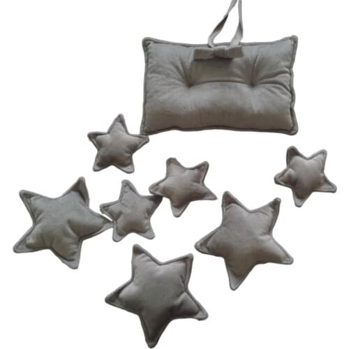 9 Pcs/Set Newborn Photography Props Baby Posing Square Pillow+Stars Kit for Infants Photo Shooting Fotografi