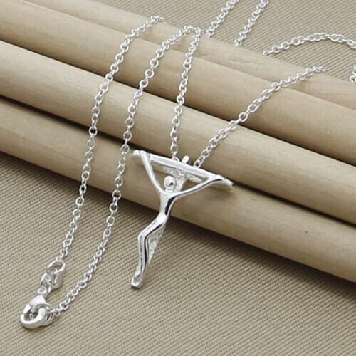 925 Sterling Silver Jesus Cross Pendant Necklace For Women Men Wedding Engagement Party Fashion Jewelry Gifts