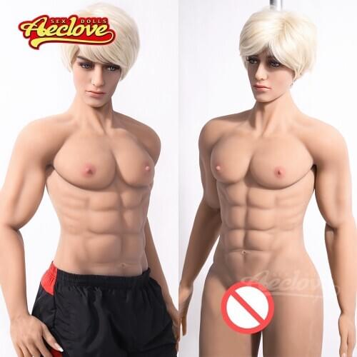 Aeclove 180cm Male Sex Doll Blonde muscle Man With Big Penis 2 Holes Anus Oral Real Adult Toys for Gay for Woman Sex