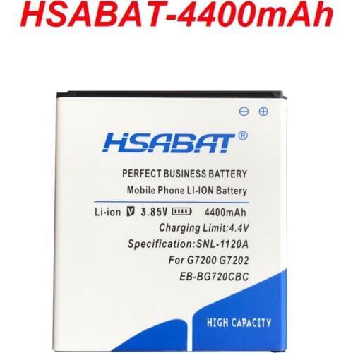 HSABAT Top Brand 4400mAh Battery for Samsung Galaxy Grand3 EB-BG720CBC G7200 G7202D G720AX G720N0 G7202 G7208V G7209 Grand Max