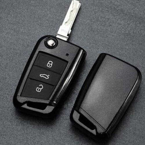 Abs Key Cover Case Shell Holder For Volkswagen Vw Golf 7 Mk7 Key Rings For Skoda Octavia A7 Key Portect Case Cover