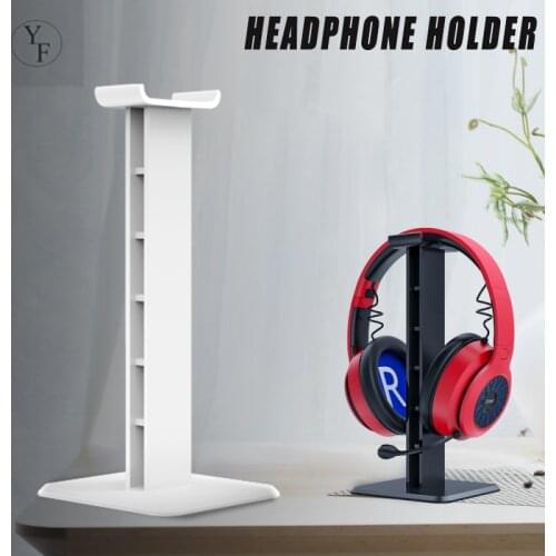 Black/white One-piece Headphone Holder Headphone Holder Head-mounted Hanger Hook Display Shelf Headset Holder Solid Placement