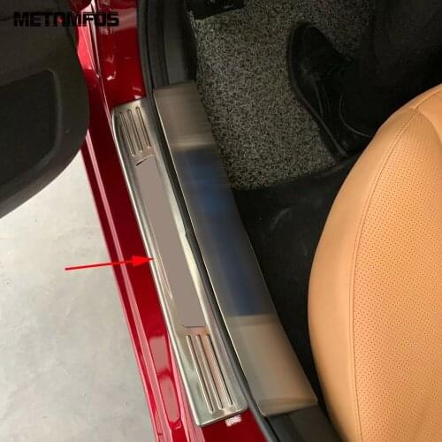 For Nissan Sentra Bluebird Sylphy 2020 2021 Exterior Door Sill Scuff Guard Plate Protection Sticker Accessories Car Styling