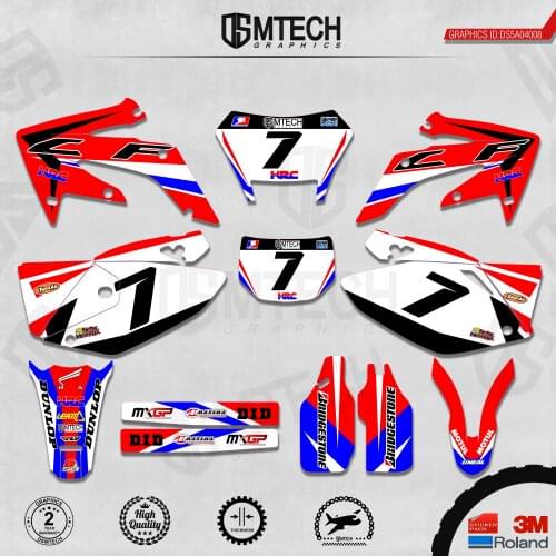 DSMTECH Customized Team Graphics Backgrounds Decals 3M Custom Stickers For 2004-2007 2008-2011 2012-2015 2016-2019 CRF250X 008