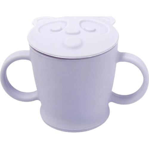 Smooth Edge Learning Drink Baby With Handle Ergonomic For Infants Toddlers Silicone Training Cup Multifunction 140ml Open Mouth